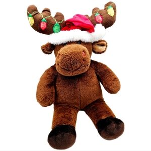 BAB | Hal the moose light up antlers holiday Christmas plush stuffed animal toy